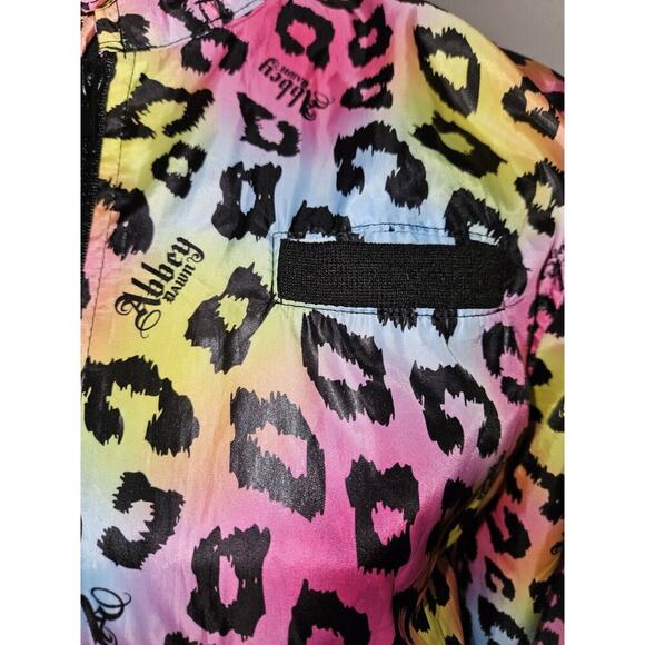 Abbey Dawn by Avril Lavigne Windbreaker Jacket Colorful Cheetah Print Small Rare - Picture 4 of 16